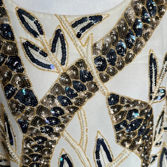 Vintage TopShop Sequin & Bead Embellished Snake Charmer Blouse 🤩 - Picture 7 of 8